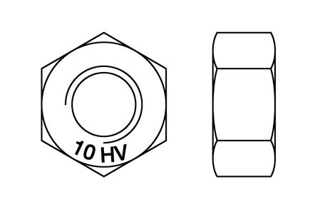 DIN 6915 - High-strength structural hexagonal nuts HV