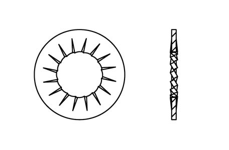 DIN 6798-J - Serrated lock washers